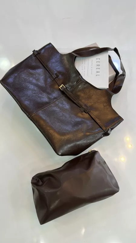 Acı Kahve Makyaj Çantalı Model