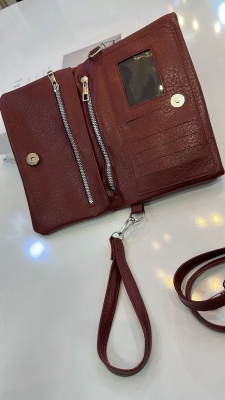Bordo Cüzdan Çanta