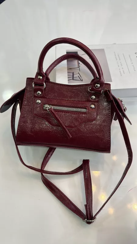 Bordo Monika Model Çanta
