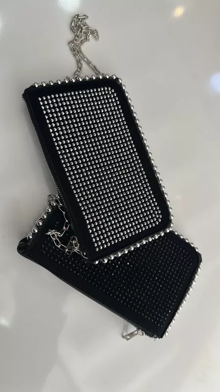 Siyah Taşlı Çanta