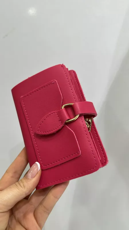 Pembe Deri Cüzdan 