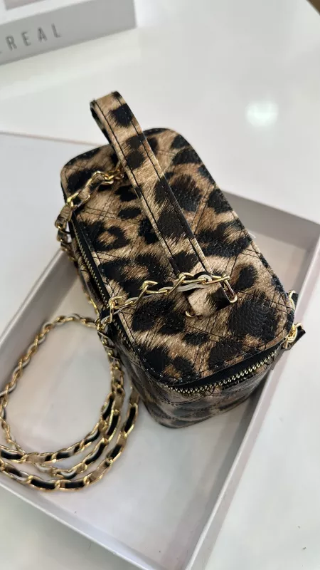 Leopar Kutu Çanta