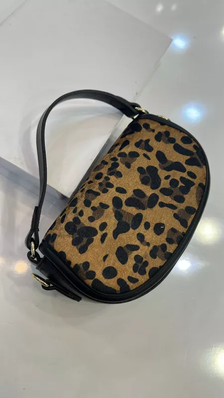 Leopar Süet Çanta
