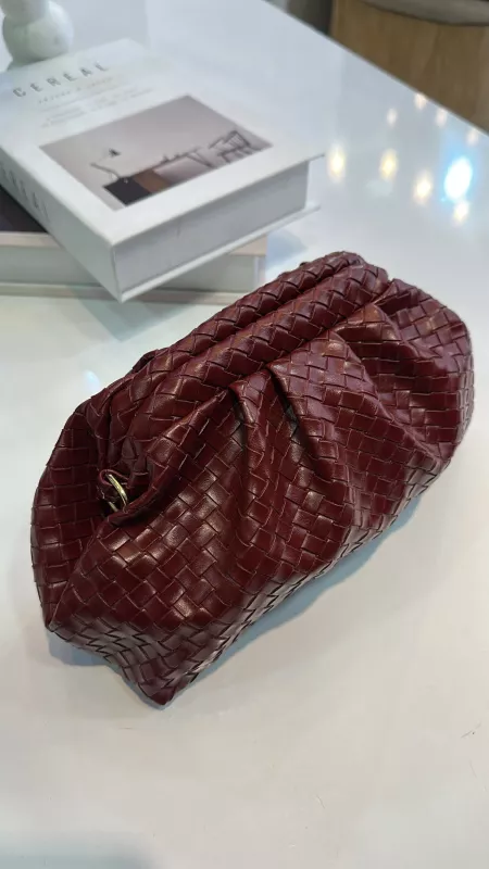 İstiridye Bordo Çanta 
