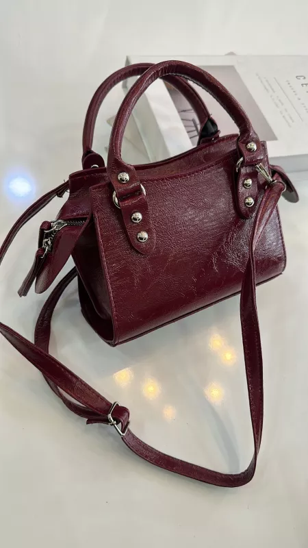 Bordo Monika Model Çanta