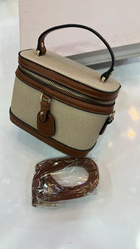 Krem-Taba Kutu Model Çanta