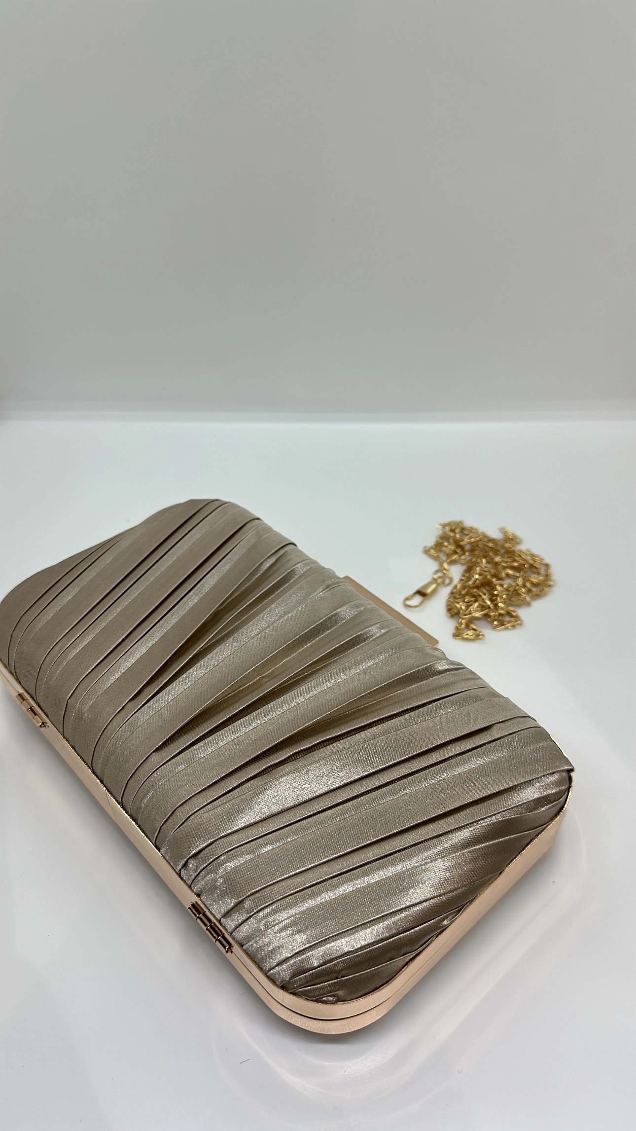 Gold Saten Abiye Çanta