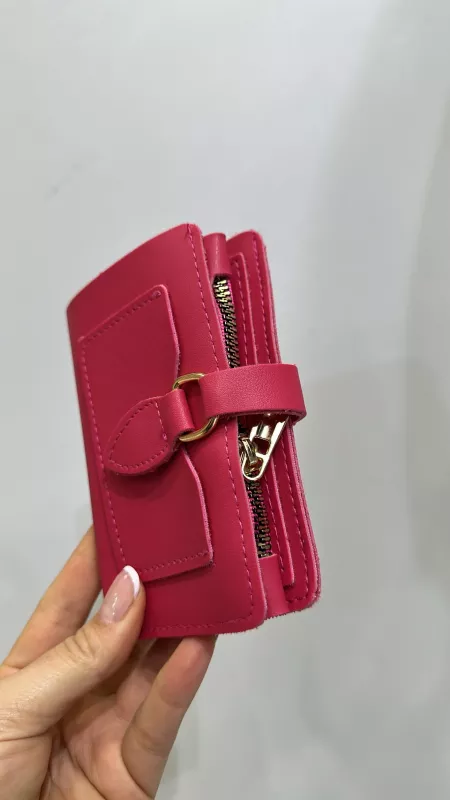 Pembe Deri Cüzdan 