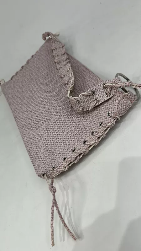 Pembe Hasır Çanta 