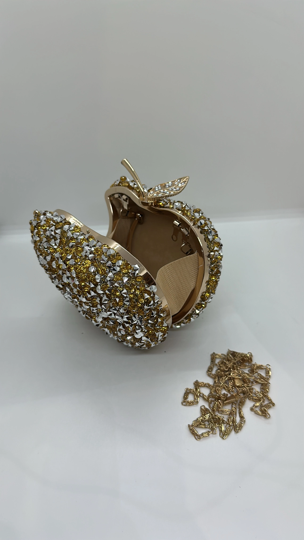 Elma Gold Taşlı Çanta