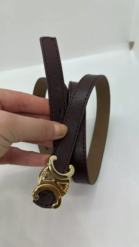 Acı Kahve Gold Tokalı Kemer 