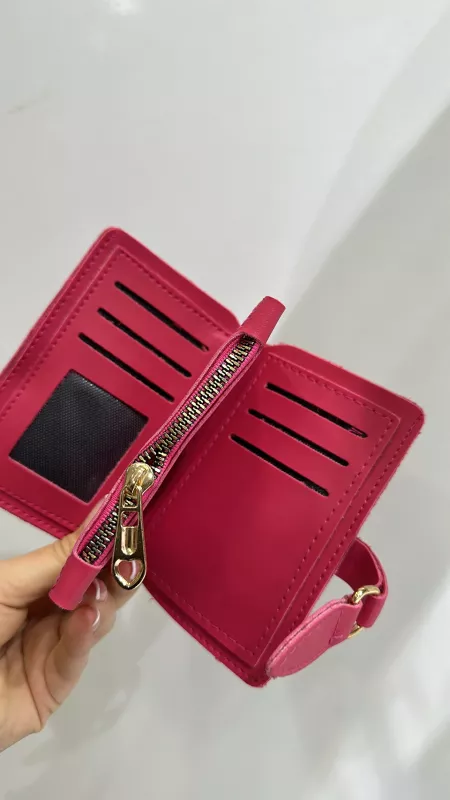 Pembe Deri Cüzdan 