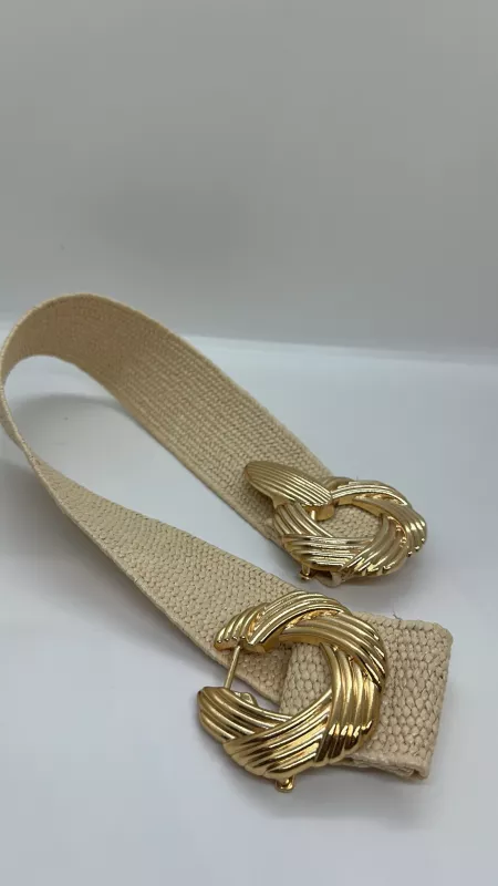 Hasır Gold Detaylı Kemer