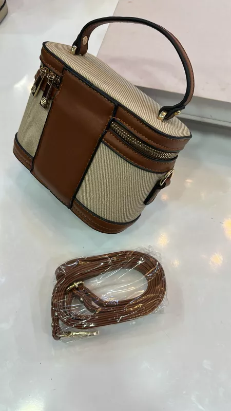 Krem-Taba Kutu Model Çanta