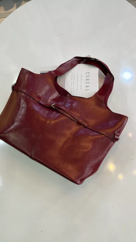 Bordo Makyaj Çantalı Model 