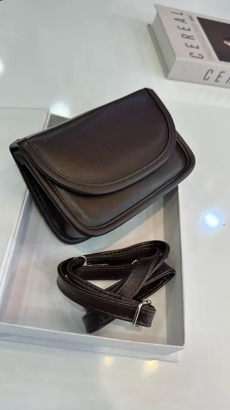 Acı Kahve Kare Mini Çanta