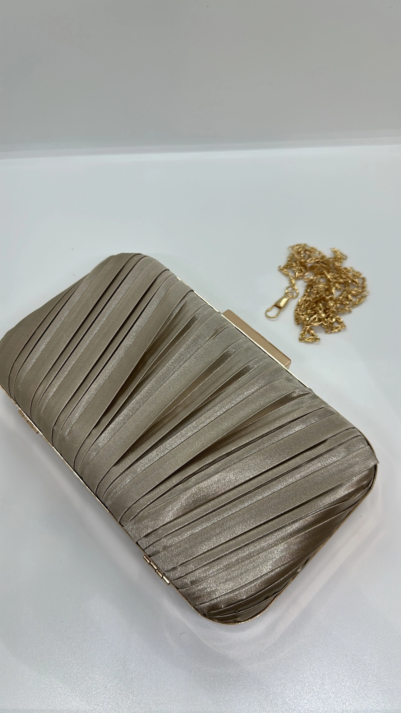 Gold Saten Abiye Çanta