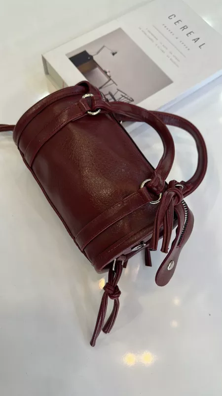 Bordo Deri Çanta