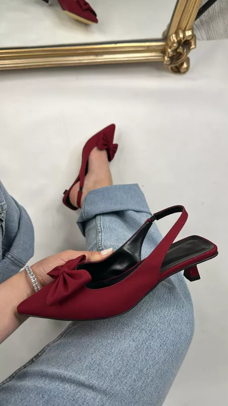 Bordo Fiyonklu 3 cm