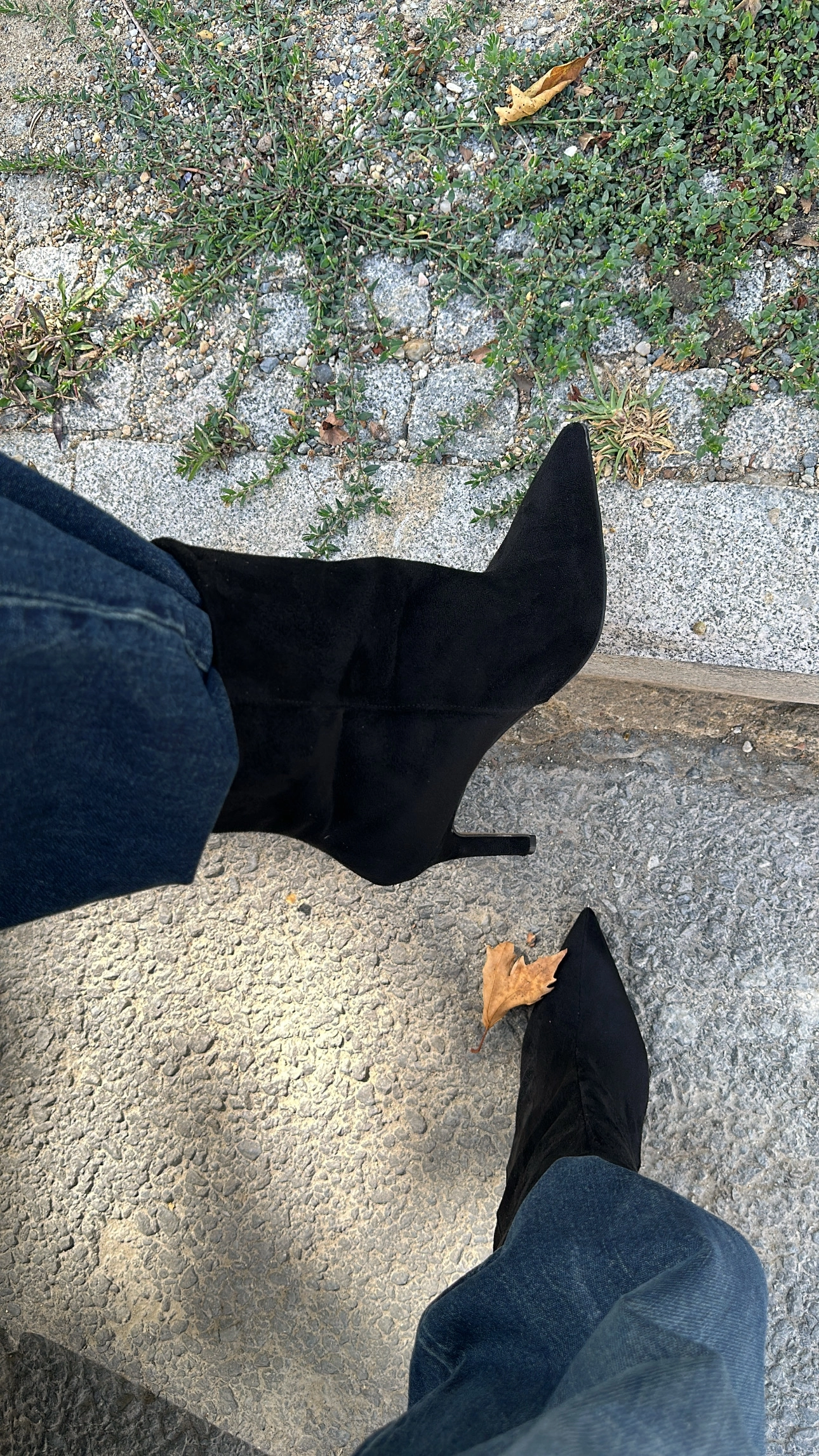 Siyah Süet Bootie