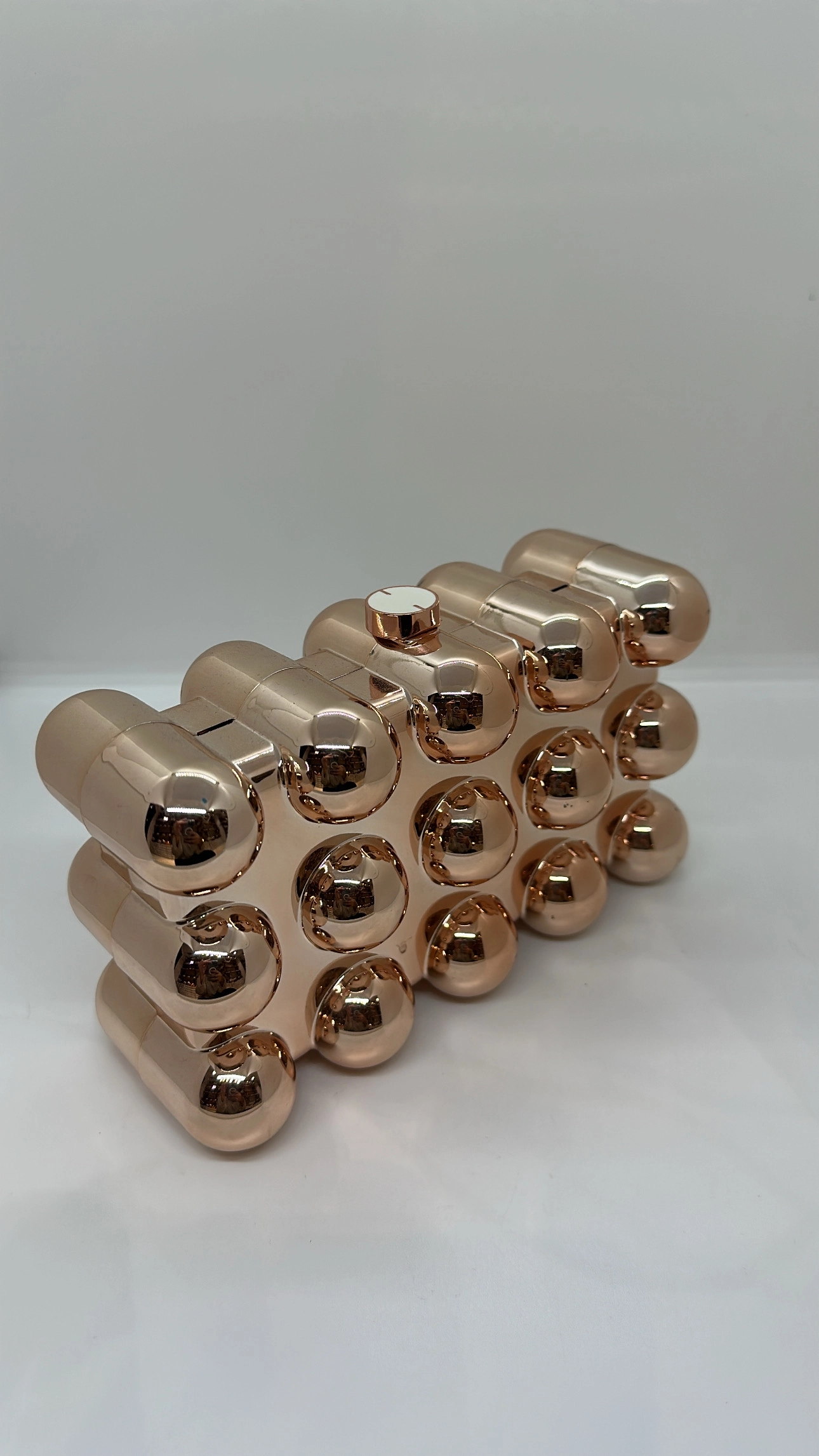 Rose Gold Balonlu Metal Çanta