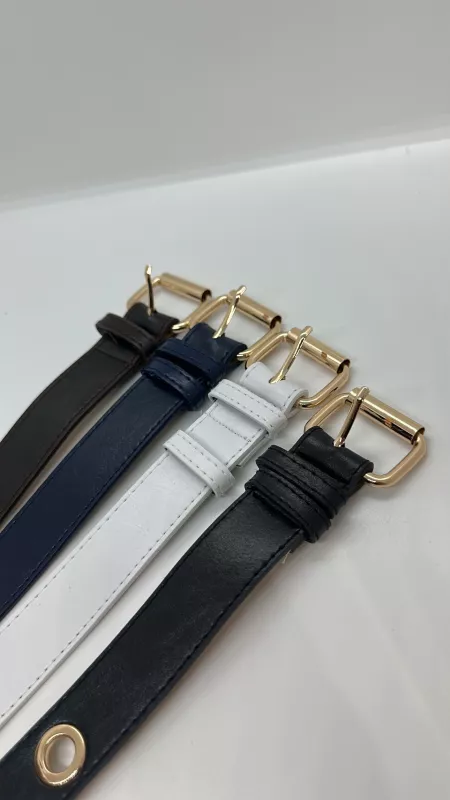 Acı Kahve Gold Delikli Kemer 