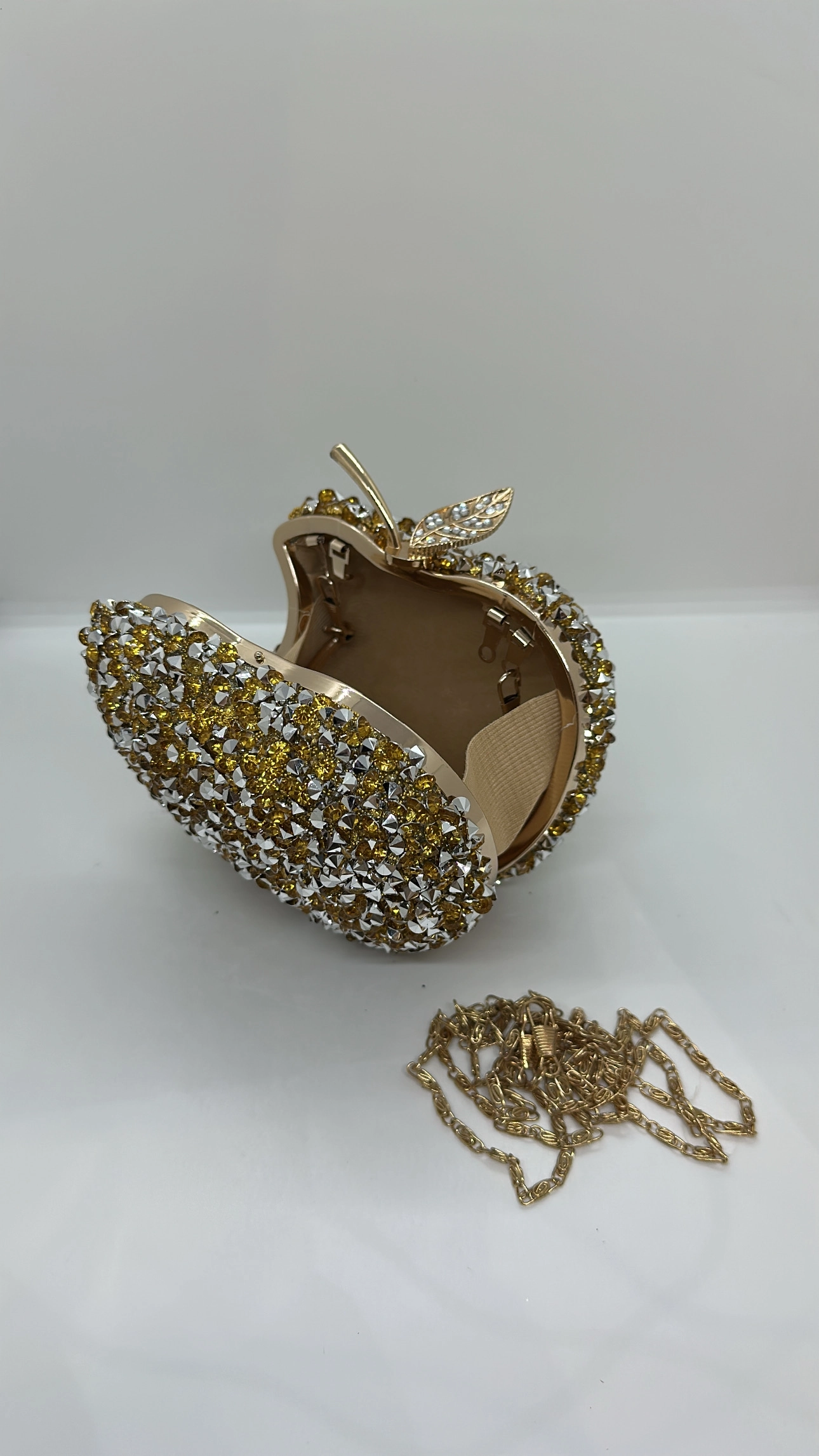 Elma Gold Taşlı Çanta