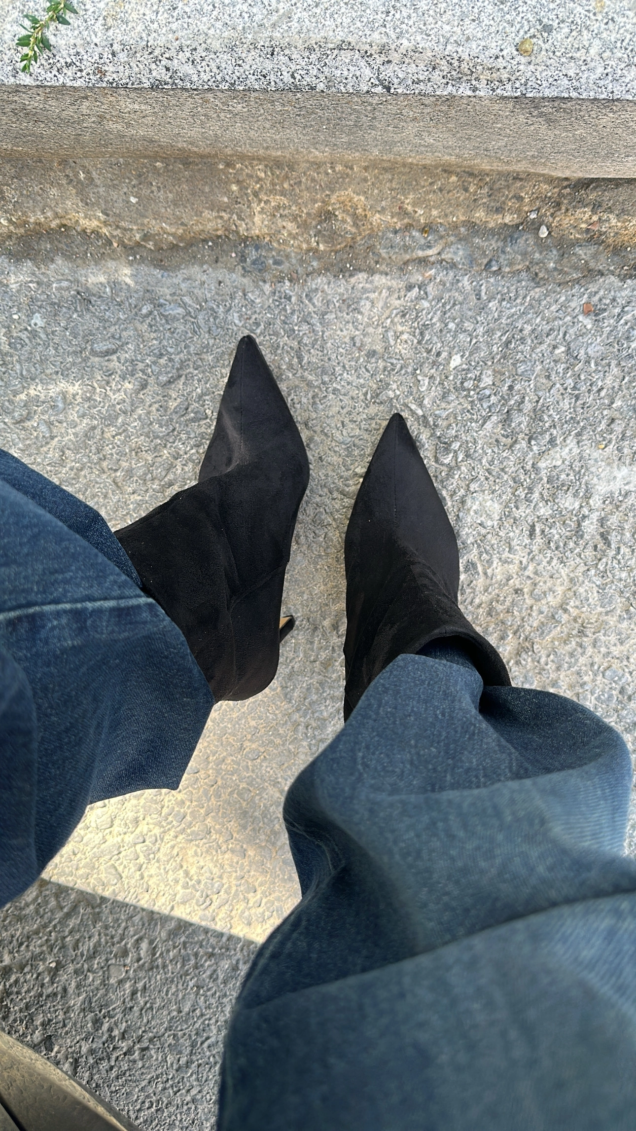 Siyah Süet Bootie
