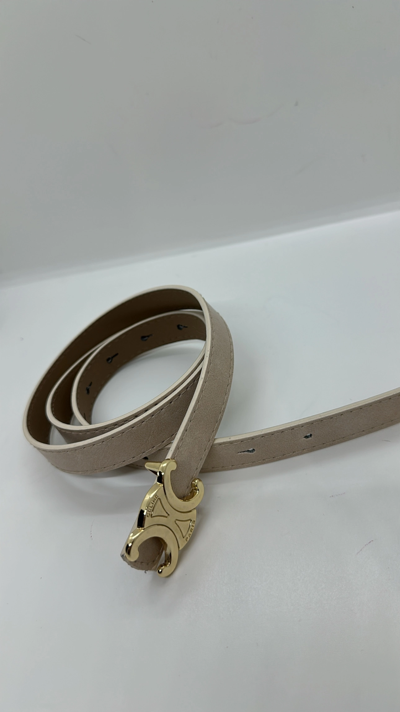 Krem Gold Tokalı Kemer 