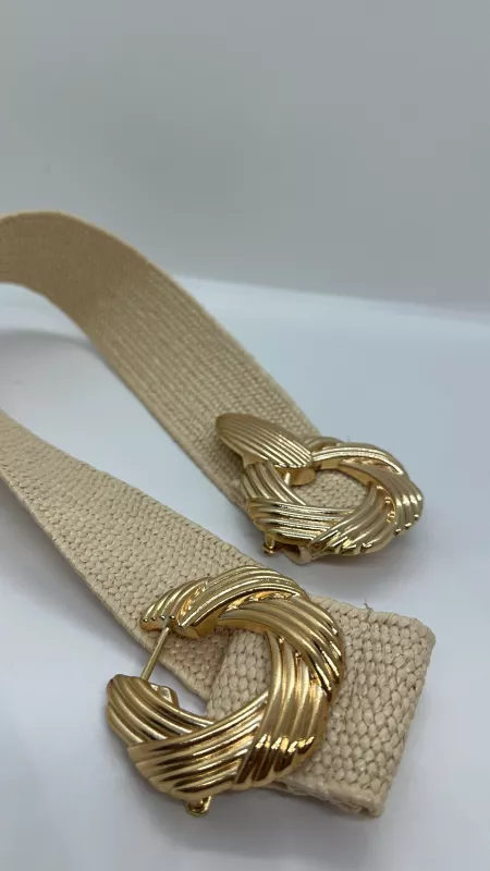 Hasır Gold Detaylı Kemer