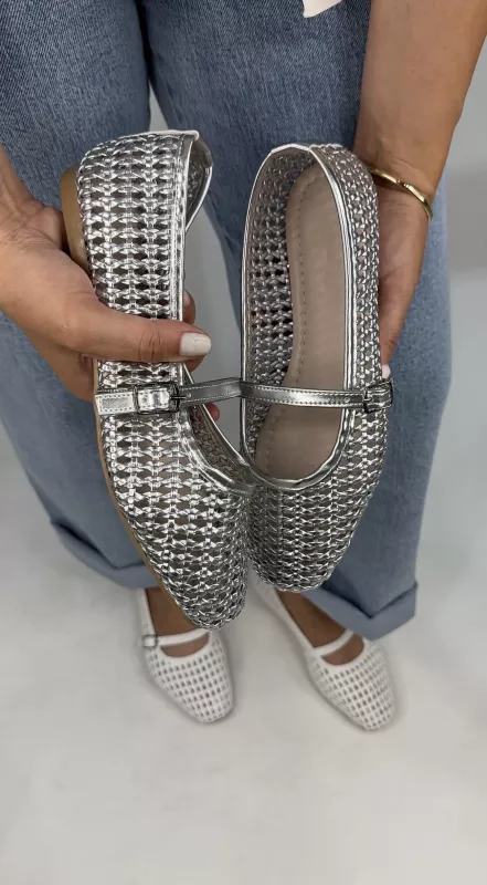 Gümüş File Desen Babet