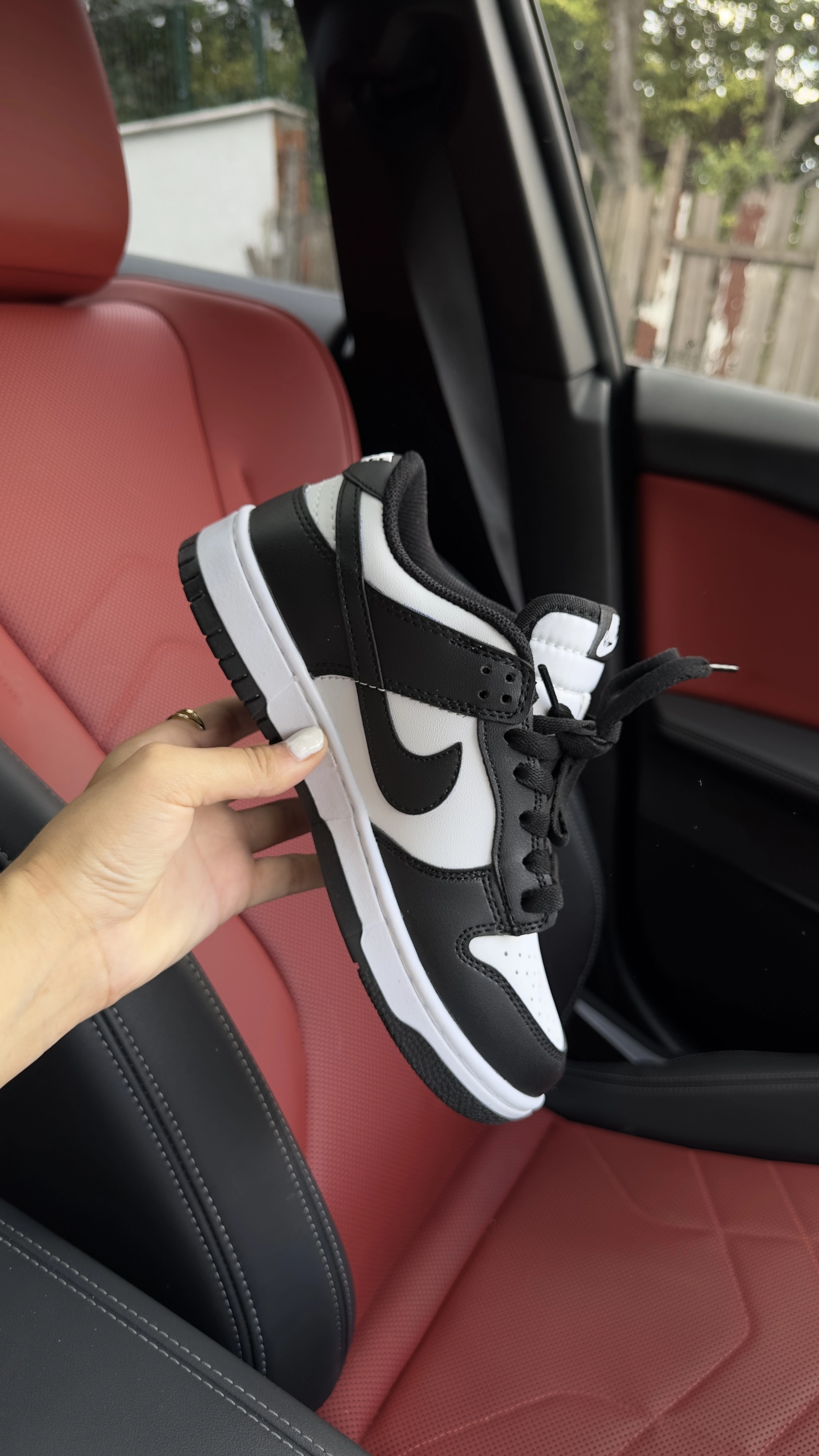 Siyah Beyaz Dunk Spor Ayakkabı 