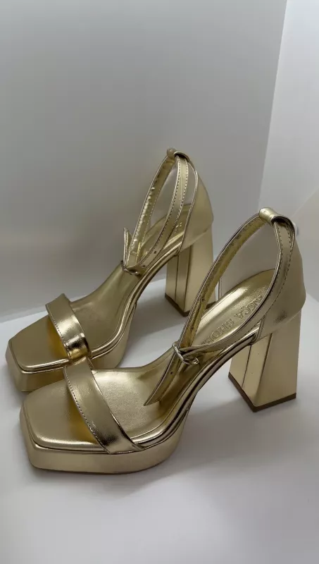 Gold Platform Topuklu Ayakkabı