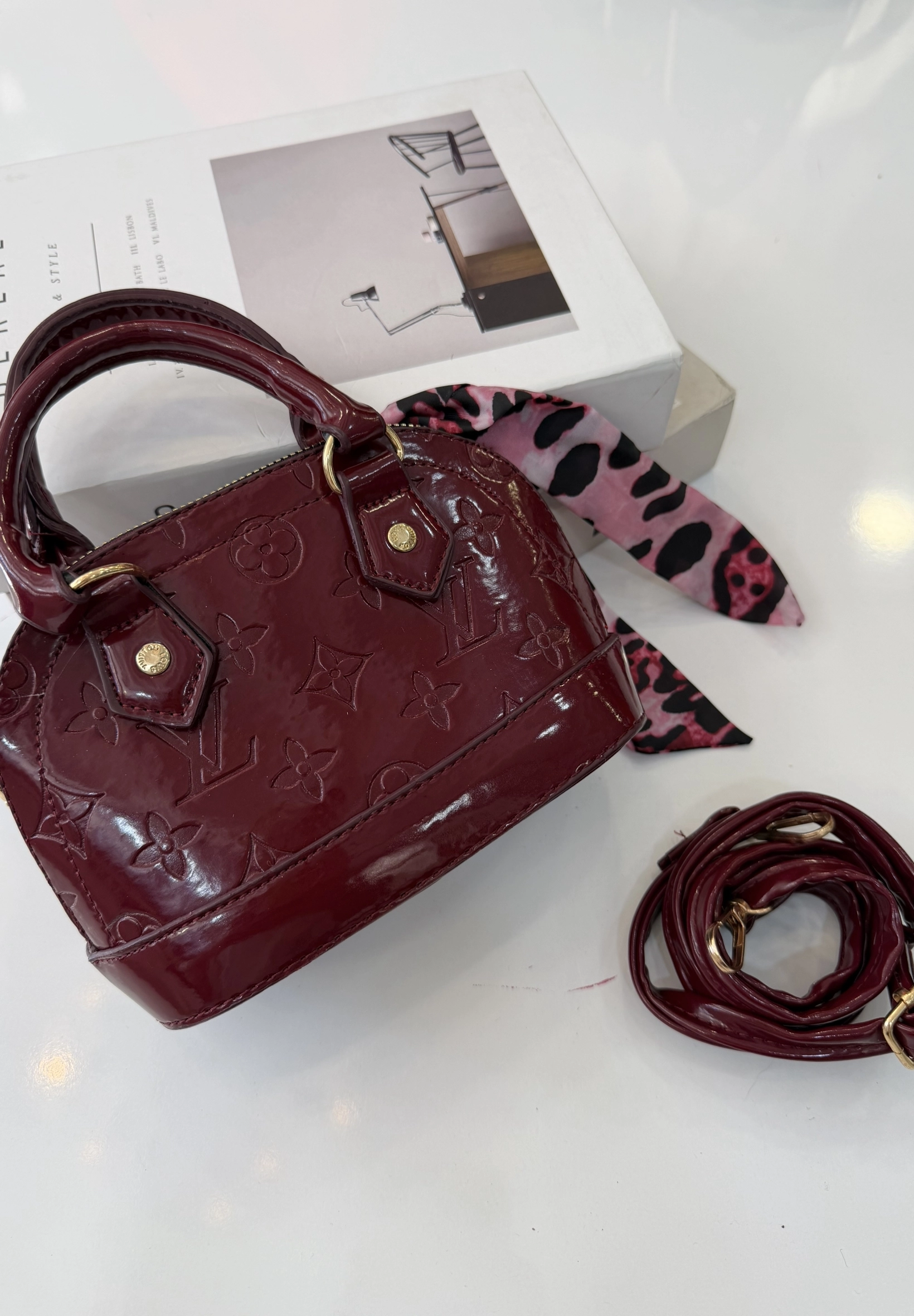 Bordo Rugan Mini Çanta