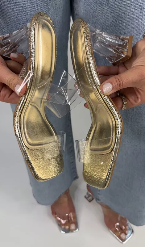 Gold Şeffaf Terlik