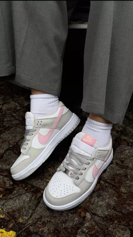 Gri Pembe Dunk Spor Ayakkabı  