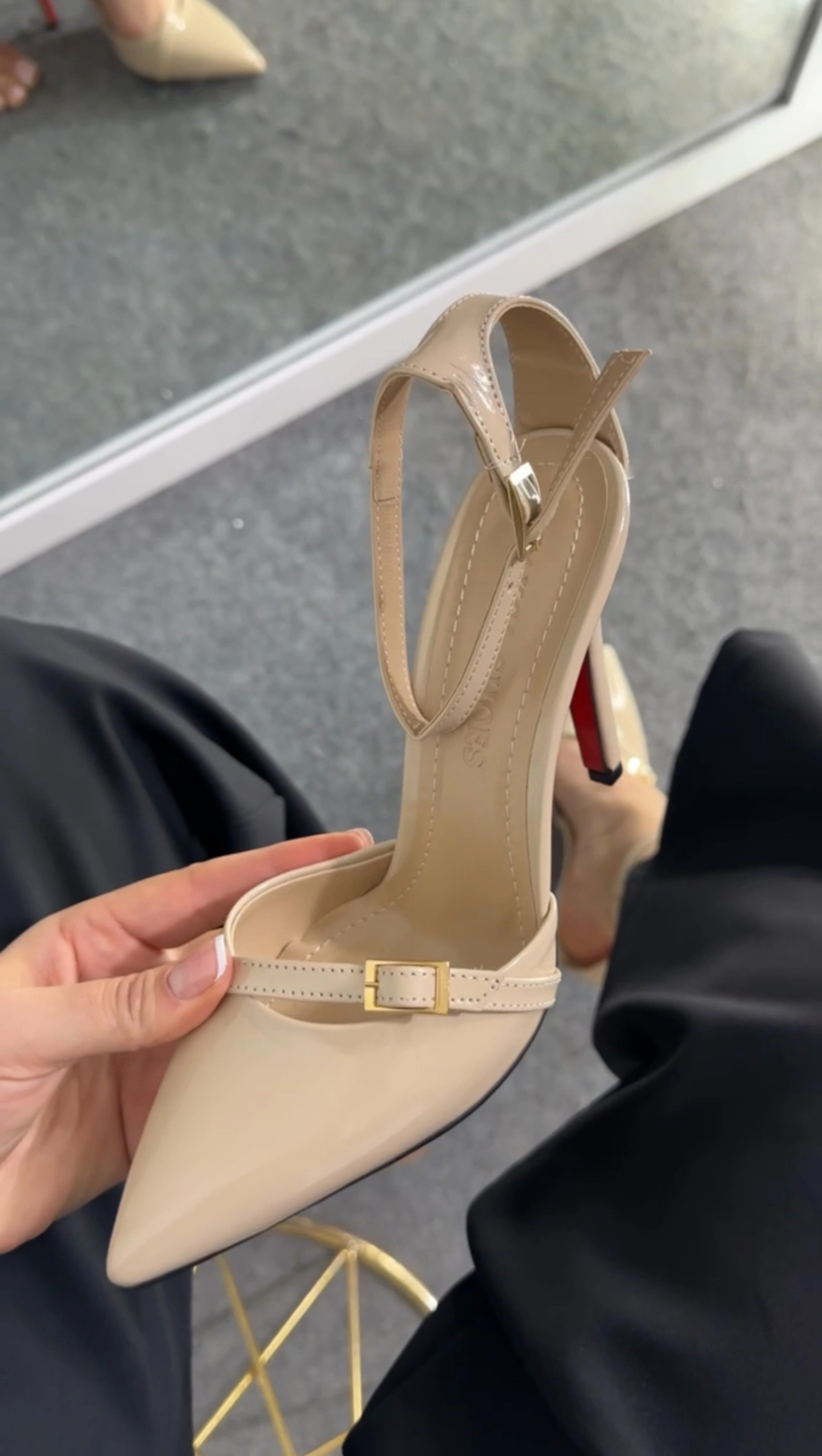 Nude Rugan Topuklu 9 cm 