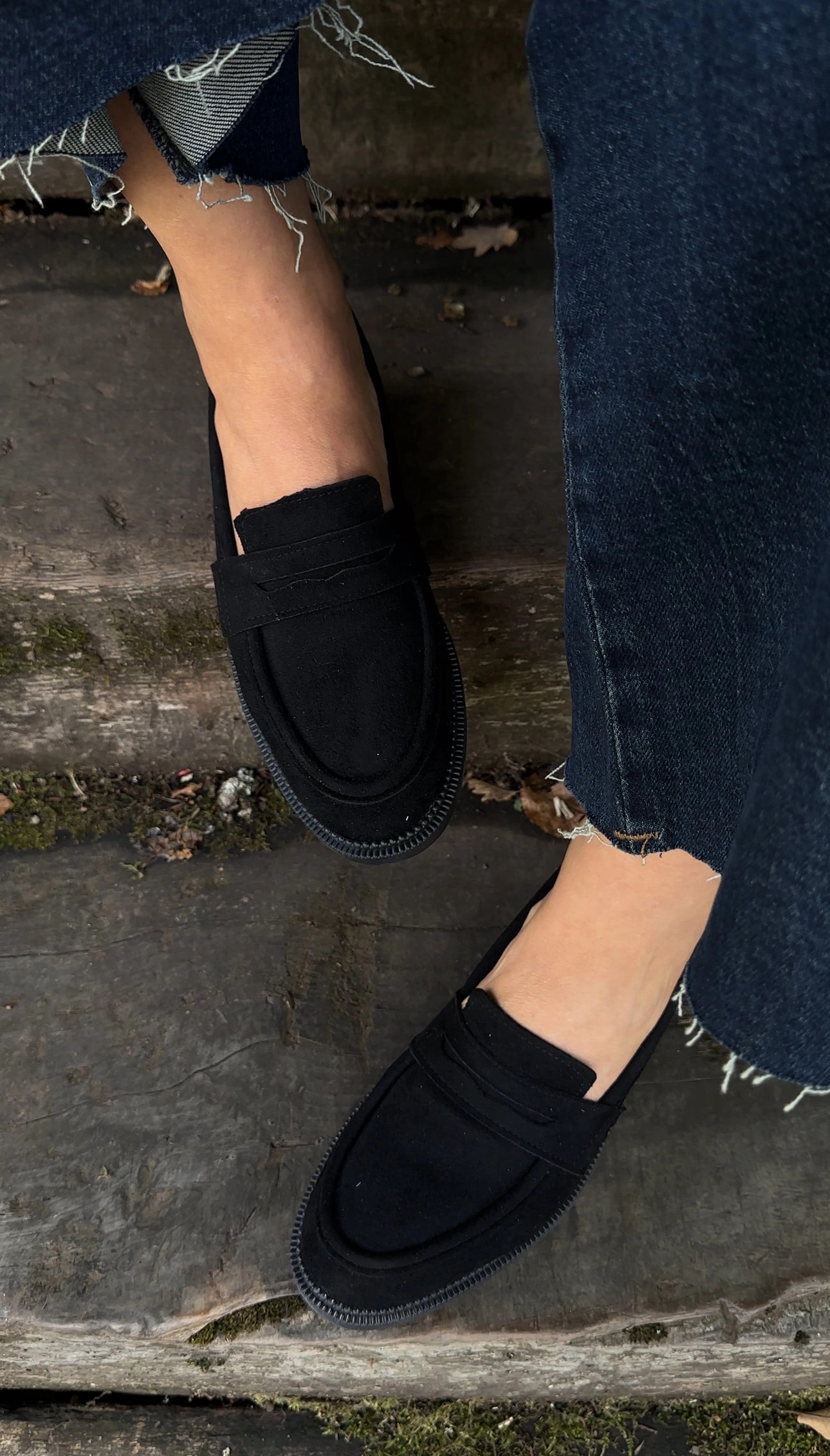 Siyah Süet Loafer