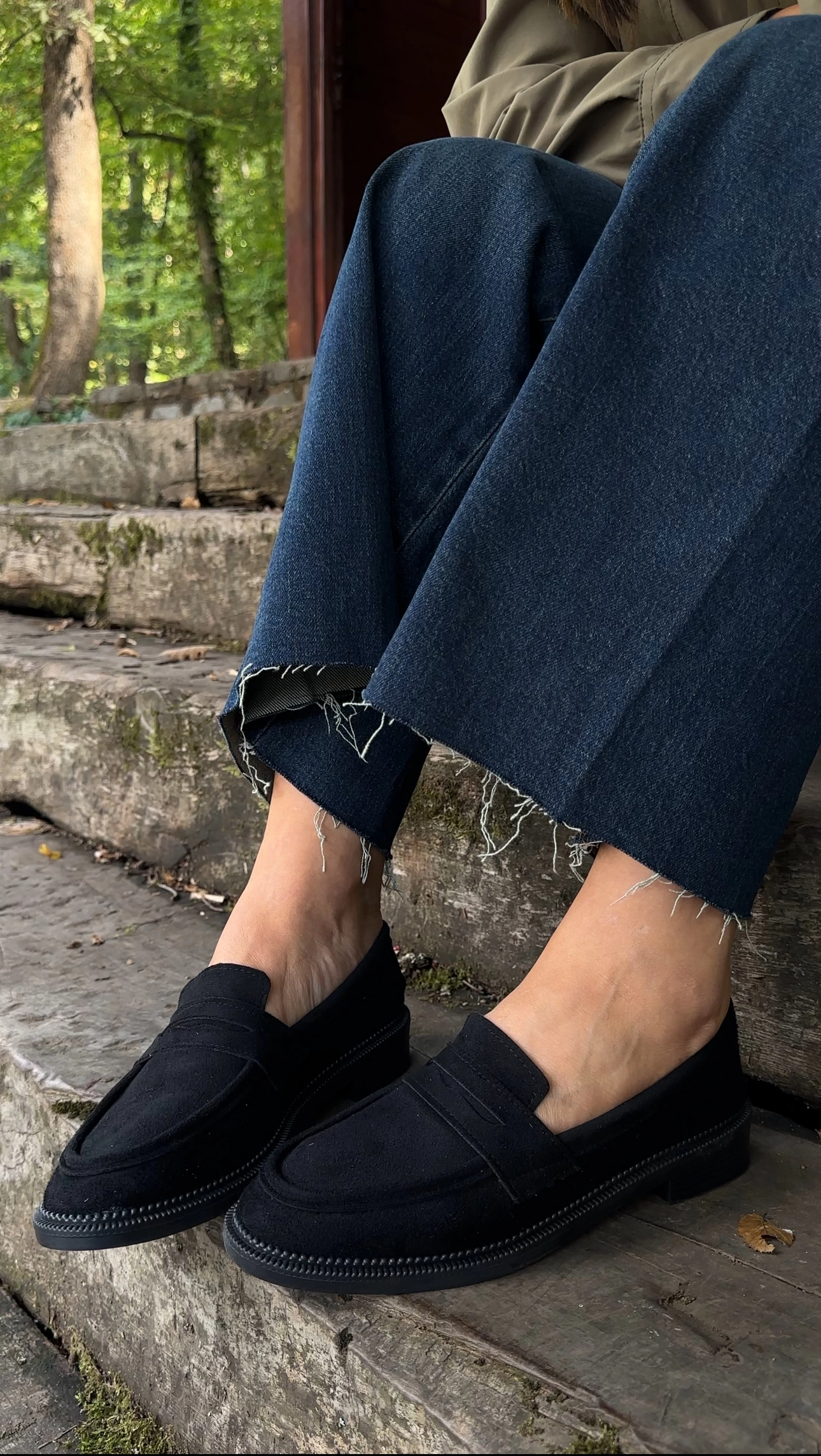 Siyah Süet Loafer