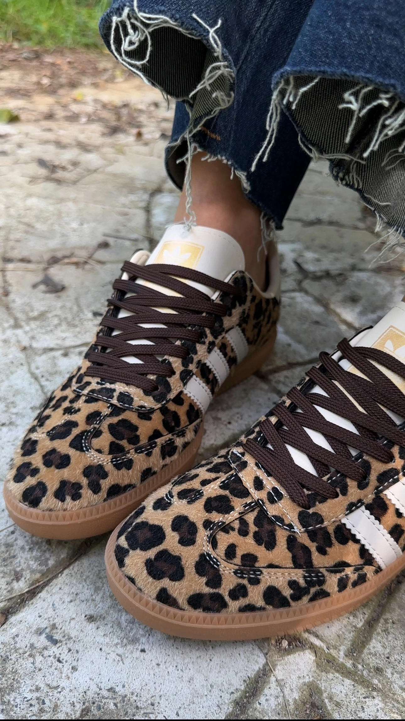 Leopar Desenli Spor Ayakkabı