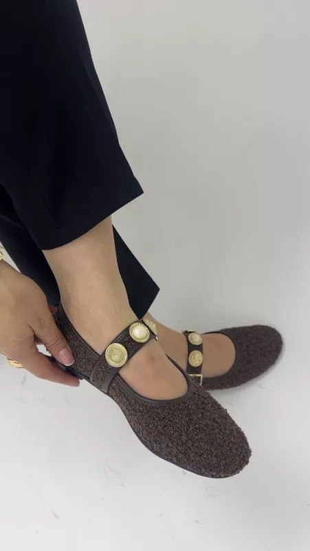 Acı Kahve Peluş Babet 