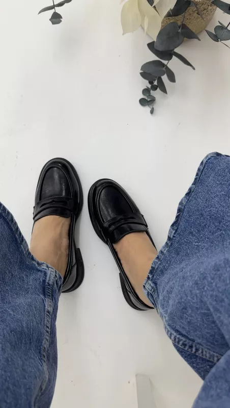 Siyah Loafer Ayakkabı 