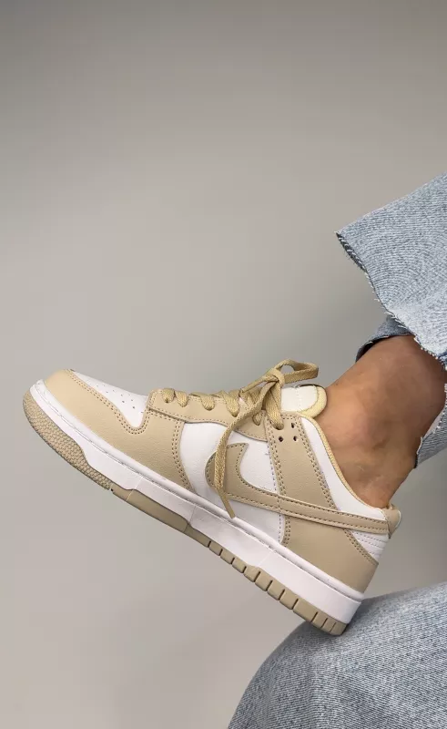 Krem Beyaz Dunk Spor Ayakkabı 