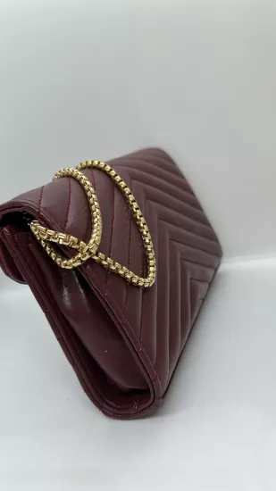 Bordo Zincirli Çanta