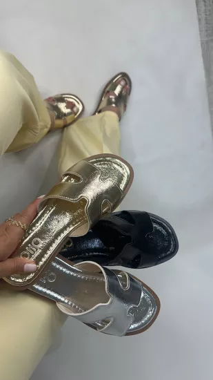 Gold Düz Terlik
