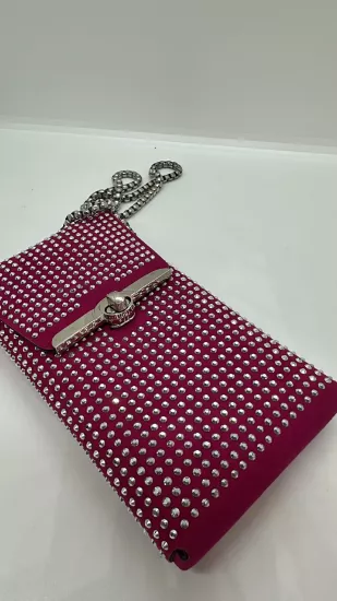 Pembe Gümüş Detaylı Çanta