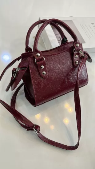Bordo Monika Model Çanta 
