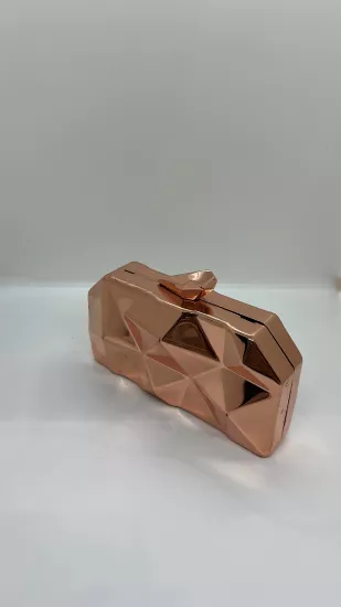 Rose Gold Metal Çanta 
