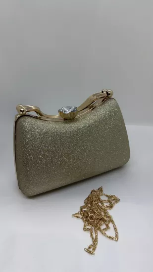 Gold Simli Abiye Çantası 