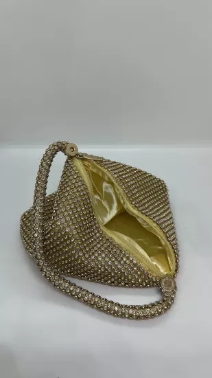Gold Taşlı Çanta